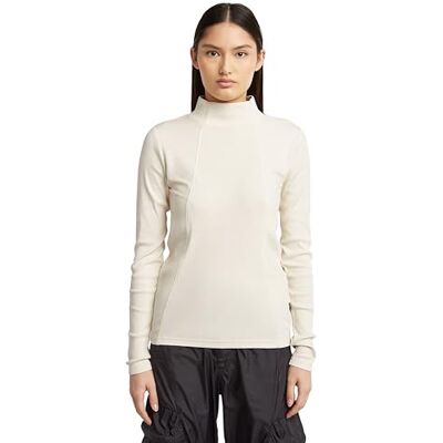 G-STAR RAW A Line Slim Rib Mock T Ls Wmn dames T-Shirt G-STAR RAW A Line Slim Rib Mock T Ls Wmn dames T-Shirt