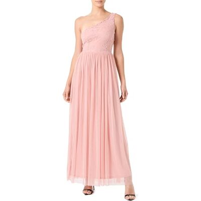 VILA Viulricana Oneshoulder Maxi Dress/Bm/Dc, Misty Rose, 40 VILA Viulricana Oneshoulder Maxi Dress/Bm/Dc, Misty Rose, 40