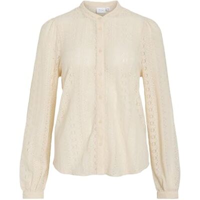 VILA Damesblouse Chikka Creme XS VILA Damesblouse Chikka Creme XS