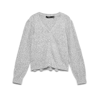 VERO MODA Dames Vmdoffy Ls V-hals Cardigan Noos Vmdoffy Ls V-hals Cardigan Noos (1 stuk), lichtgrijs gem., M VERO MODA Dames Vmdoffy Ls V-hals Cardigan Noos Vmdoffy Ls V-hals Cardigan Noos (1 stuk), lichtgrijs gem., M