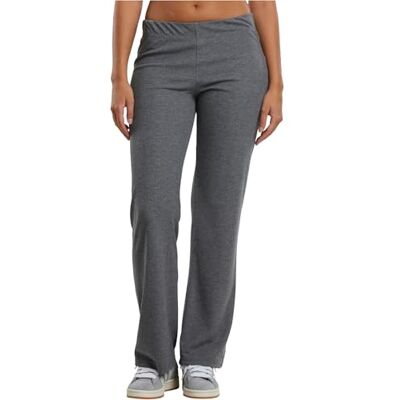 Urban Classics Dames ribbroek Stoffen broeken grijs gemêleerd XL 80% polyester, 20% viscose Basics Urban Classics Dames ribbroek Stoffen broeken grijs gemêleerd XL 80% polyester, 20% viscose Basics
