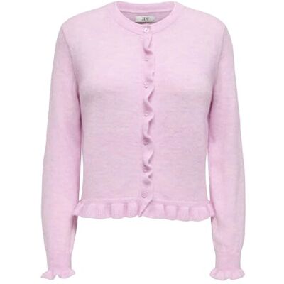 JACQUELINE de YONG Jdy letty L/S On Frill Cardigan KNT Noos, pink lady, XS JACQUELINE de YONG Jdy letty L/S On Frill Cardigan KNT Noos, pink lady, XS