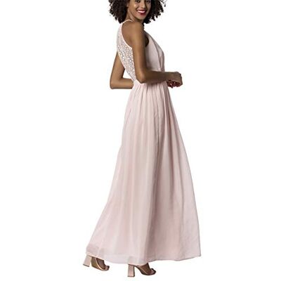 APART Fashion Damesjurk met kant, feestjurk, roze (poederpoeder)., 38 APART Fashion Damesjurk met kant, feestjurk, roze (poederpoeder)., 38