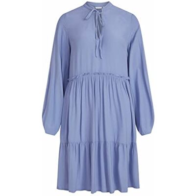 VILA Dames Vifini L/S Dress/Su-Noos jurk, English Manor, 36 VILA Dames Vifini L/S Dress/Su-Noos jurk, English Manor, 36