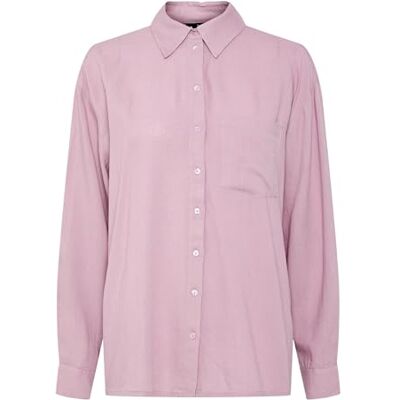 PIECES Pcpia Ls Loose Shirt Pwp Mm Noos, Dawn Pink, L PIECES Pcpia Ls Loose Shirt Pwp Mm Noos, Dawn Pink, L