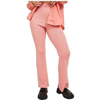 JACK & JONES Jjxx Jxleia Ribbed gebreide broek voor dames, koraalrood, XL JACK & JONES Jjxx Jxleia Ribbed gebreide broek voor dames, koraalrood, XL