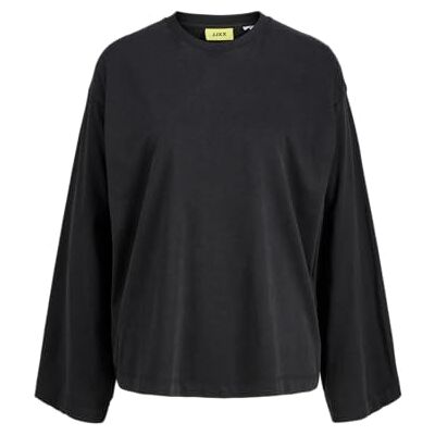 JACK & JONES Jxandrea Wash Loose Ls Tee JRS, zwart, L JACK & JONES Jxandrea Wash Loose Ls Tee JRS, zwart, L