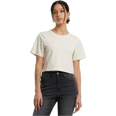 Build Your Brand Dames T-shirt Dames Cropped Tee, kort gesneden T-shirt voor vrouwen, regular fit, maten XS 5XL, witzand., XXL Build Your Brand Dames T-shirt Dames Cropped Tee, kort gesneden T-shirt voor vrouwen, regular fit, maten XS 5XL, witzand., XXL