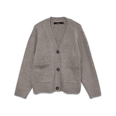VERO MODA Dames Vmboom Ls V-hals Button Cardigan Ga Noos gebreide jas, maansteen, XS VERO MODA Dames Vmboom Ls V-hals Button Cardigan Ga Noos gebreide jas, maansteen, XS