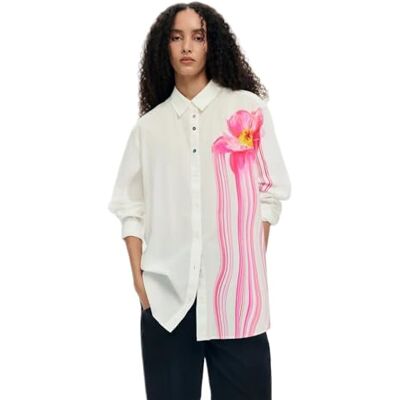 Desigual Shirt met lange mouwen uit de damescollectie, wit, maat XS Desigual Shirt met lange mouwen uit de damescollectie, wit, maat XS