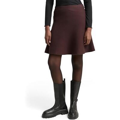 Tom Tailor Denim Minirok voor dames, 38864 Soft Chocolate Brown Melange, XL Tom Tailor Denim Minirok voor dames, 38864 Soft Chocolate Brown Melange, XL
