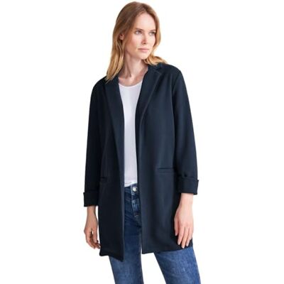 Street One Dames Modal Long Open Blazer, blauw (deep blue), 38 Street One Dames Modal Long Open Blazer, blauw (deep blue), 38