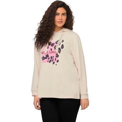 Ulla Popken Dames Animalprint Sweatshirts, vanille, 46-48 grote maten Ulla Popken Dames Animalprint Sweatshirts, vanille, 46-48 grote maten