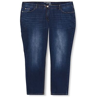 Ulla Popken Straight Jeans voor dames, Denim Blauw, 42W x 32L Ulla Popken Straight Jeans voor dames, Denim Blauw, 42W x 32L