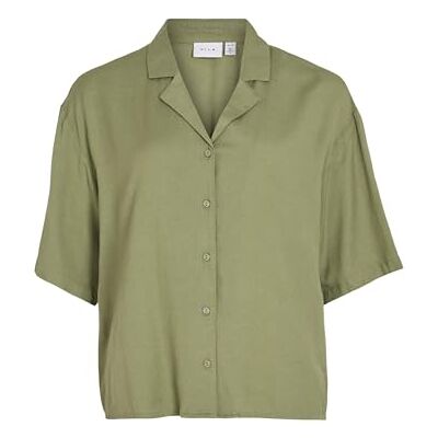 VILA VIPRICIL S/S Shirt NOOS, oil green, 34 VILA VIPRICIL S/S Shirt NOOS, oil green, 34