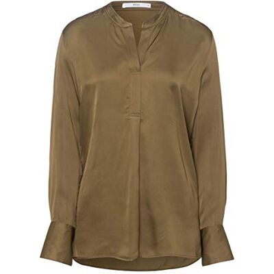 Brax Damesblouse van fluweel, groen (olijf), 38 Brax Damesblouse van fluweel, groen (olijf), 38