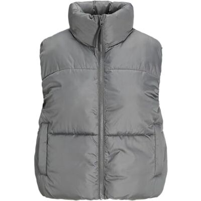 JJXX JACK & JONES Dames Jxsolvej Puffer Vest OTW kort vest, Gargoyle, S JJXX JACK & JONES Dames Jxsolvej Puffer Vest OTW kort vest, Gargoyle, S