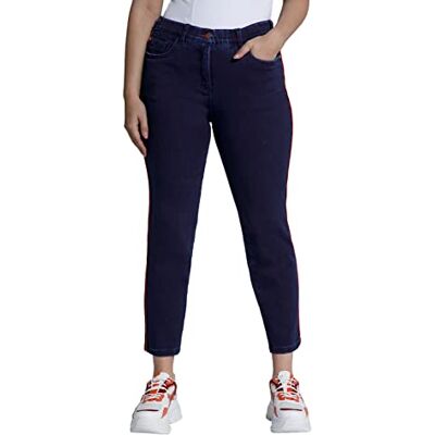 Ulla Popken Jeans voor dames, Blauw Zwart Denim, 46 grote maten Ulla Popken Jeans voor dames, Blauw Zwart Denim, 46 grote maten