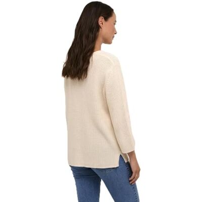 KAFFE Damestrui Met V-hals En Cropped Mouw, Relaxed Fit, Chunky Gebreid, Hip-lengte dames Pullover KAFFE Damestrui Met V-hals En Cropped Mouw, Relaxed Fit, Chunky Gebreid, Hip-lengte dames Pullover