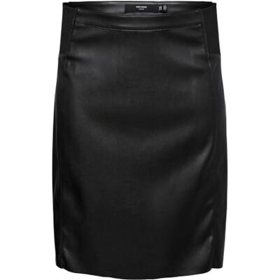 VERO MODA Vrouwelijke kokerrok VMCBUTTERSIA korte rok, zwart, 44 VERO MODA Vrouwelijke kokerrok VMCBUTTERSIA korte rok, zwart, 44