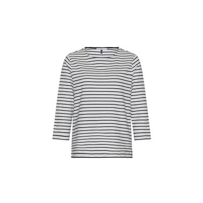 Brax Style Bonnie gestreept shirt met halve mouwen, Donkerblauw, 42 Brax Style Bonnie gestreept shirt met halve mouwen, Donkerblauw, 42