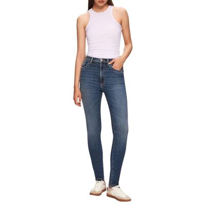 LTB Jeans Jonna 100 Skinny High Rise Basic-5-Pocket Dark Wash Blue van katoenmix maat W34L32, blauw, 34W / 32L LTB Jeans Jonna 100 Skinny High Rise Basic-5-Pocket Dark Wash Blue van katoenmix maat W34L32, blauw, 34W / 32L