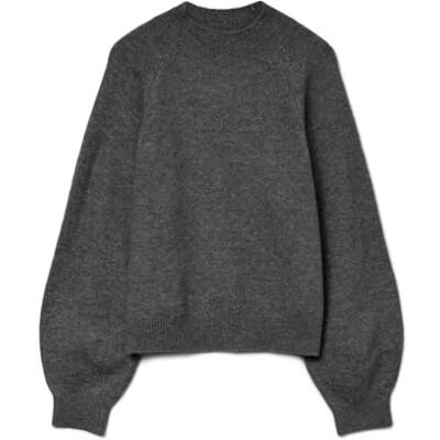 VERO MODA VMLEAF Pull-Overs Gebreide Trui, Donkergrijs Melange, M, Donkergrijs Melange, M VERO MODA VMLEAF Pull-Overs Gebreide Trui, Donkergrijs Melange, M, Donkergrijs Melange, M