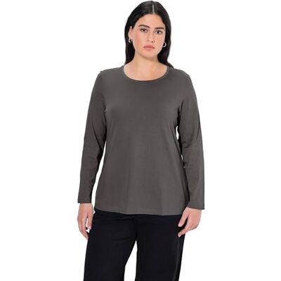 Ulla Popken Grote maten Jeggings Overdyed met riemlussen, skinny jeans voor dames, Grafiet grijs, 46/48 NL Ulla Popken Grote maten Jeggings Overdyed met riemlussen, skinny jeans voor dames, Grafiet grijs, 46/48 NL