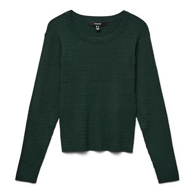 VERO MODA Vmsilje Ls O-Neck Cable Pullover Noos, Pine Grove, L VERO MODA Vmsilje Ls O-Neck Cable Pullover Noos, Pine Grove, L