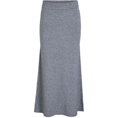 VILA Vililo Ancle Knit Skirt/Pb, Medium grijs (grey melange), XS VILA Vililo Ancle Knit Skirt/Pb, Medium grijs (grey melange), XS