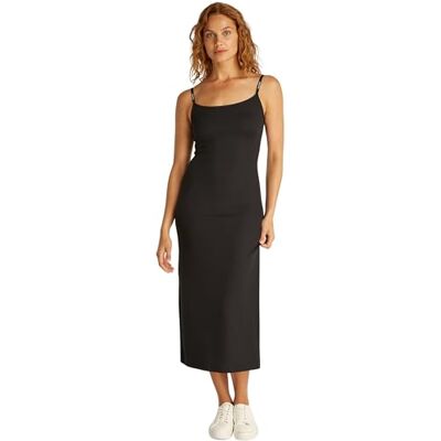 Calvin Logo Elastic Strappy Dress J20j225288 dames Bodycon Jurk Calvin Logo Elastic Strappy Dress J20j225288 dames Bodycon Jurk