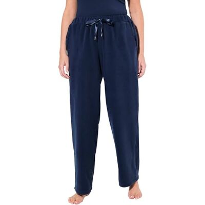 Ulla Popken Dames grote maten grote maten plus size loungewear-fleecebroek, rechte pijpen, elastische tailleband, nachtblauw, 36W / 32L Ulla Popken Dames grote maten grote maten plus size loungewear-fleecebroek, rechte pijpen, elastische tailleband, nachtblauw, 36W / 32L