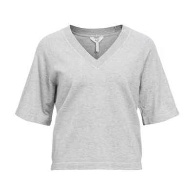 Object Objthess 2/4 Lo V-hals Knit Top Noos, lichtgrijs gem., XL Object Objthess 2/4 Lo V-hals Knit Top Noos, lichtgrijs gem., XL