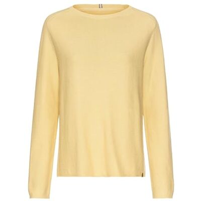 camel active Sweatshirt met ronde hals voor dames van puur katoen, geel, M camel active Sweatshirt met ronde hals voor dames van puur katoen, geel, M