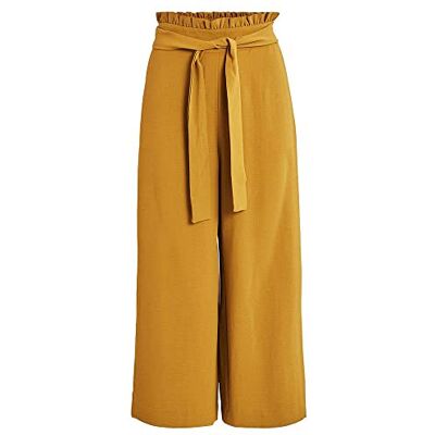 VILA Dames Virasha Hwrx Cropped Wide Pant-Noos broek, Butternut, 44 NL VILA Dames Virasha Hwrx Cropped Wide Pant-Noos broek, Butternut, 44 NL