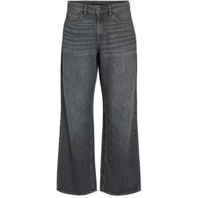 VILA Vipalma Rw Wide Jeans Grey Pal250-Noos, zwart denim, 34W / 32L VILA Vipalma Rw Wide Jeans Grey Pal250-Noos, zwart denim, 34W / 32L