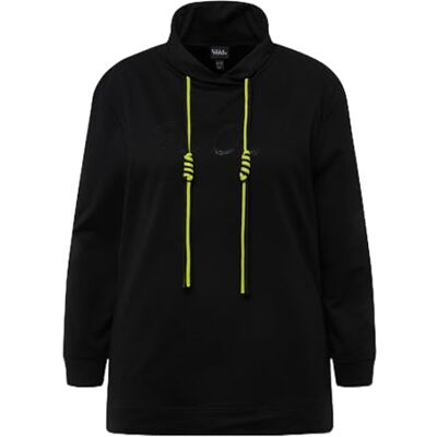 Ulla Popken Sweatshirt bedrukt 830295, zwart, maat 46-48 voor dames, Zwart, 48-50 Ulla Popken Sweatshirt bedrukt 830295, zwart, maat 46-48 voor dames, Zwart, 48-50