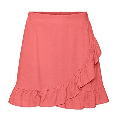 VERO MODA Vmmymilo Hw Mini Rok WVN Ga Rok, Georgia Peach, M VERO MODA Vmmymilo Hw Mini Rok WVN Ga Rok, Georgia Peach, M