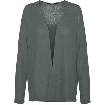 VERO MODA Vmeddie Ls Open Cardigan Ga Noos gebreide jas voor dames, Balsemgroen, S VERO MODA Vmeddie Ls Open Cardigan Ga Noos gebreide jas voor dames, Balsemgroen, S
