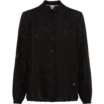 Brax Style.Vivi Burn Out damesblouse, 02 Black, 38 Brax Style.Vivi Burn Out damesblouse, 02 Black, 38