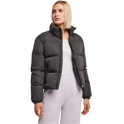 Urban Classics Ladies Short Peached Puffer Jacket Winterjas zwart Urban Fashion Urban Classics Ladies Short Peached Puffer Jacket Winterjas zwart Urban Fashion