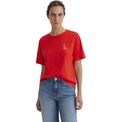 Mavi Graphic Tees T-shirt voor dames, fiery red, S Mavi Graphic Tees T-shirt voor dames, fiery red, S