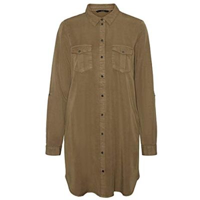 VERO MODA Vmsilla Ls Short Dress Mix Ga Color Jurk VERO MODA Vmsilla Ls Short Dress Mix Ga Color Jurk