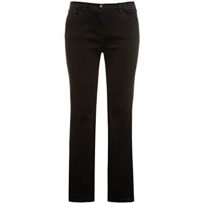 Ulla Popken Dames Best Fit Black Denim, toverband, Sophie broek, grijs, 62 NL Ulla Popken Dames Best Fit Black Denim, toverband, Sophie broek, grijs, 62 NL