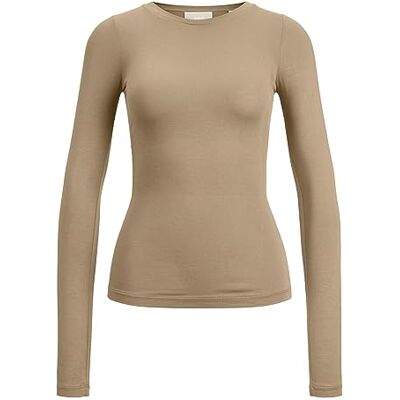 JACK & JONES Dames Jjxx Jxharmony Ls Tight Dream Oneck Tee shirt met lange mouwen, Incense., M JACK & JONES Dames Jjxx Jxharmony Ls Tight Dream Oneck Tee shirt met lange mouwen, Incense., M