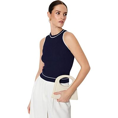 Trendyol Navy Blue Basic Knitwear Blouse - Vrouw - M Trendyol Navy Blue Basic Knitwear Blouse - Vrouw - M