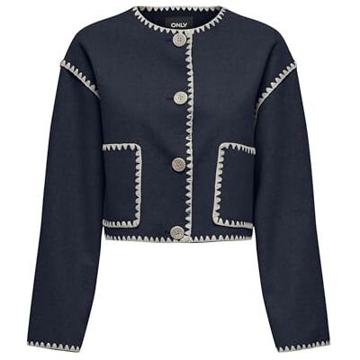 ONLY Onlelba Life Scallop Edge Jacket OTW, navy blazer, x_l ONLY Onlelba Life Scallop Edge Jacket OTW, navy blazer, x_l
