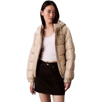 Calvin Jeans dames SHINE PUFFER JAS LV047D505G jassen, bruin (Island Fossil), M, Bruin (Eiland Fossiel), M Calvin Jeans dames SHINE PUFFER JAS LV047D505G jassen, bruin (Island Fossil), M, Bruin (Eiland Fossiel), M