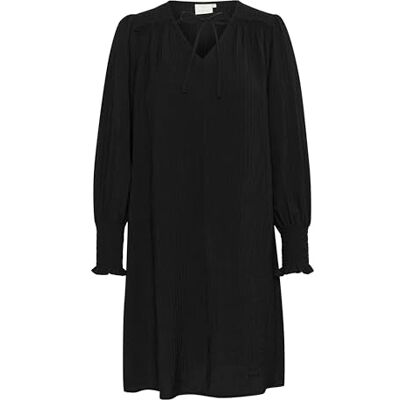 KAFFE Women's Dress Tie V-neck Casual Fit Long Sleeves Above Knee Length dames Jurk KAFFE Women's Dress Tie V-neck Casual Fit Long Sleeves Above Knee Length dames Jurk