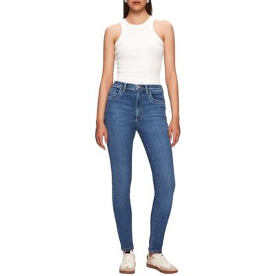 LTB Jeans Dames Jonna 100 Skinny High Rise Basic-5-Pocket Medium Wash Blauw van katoenmix Maat W26L32, blauw, 26W / 32L LTB Jeans Dames Jonna 100 Skinny High Rise Basic-5-Pocket Medium Wash Blauw van katoenmix Maat W26L32, blauw, 26W / 32L